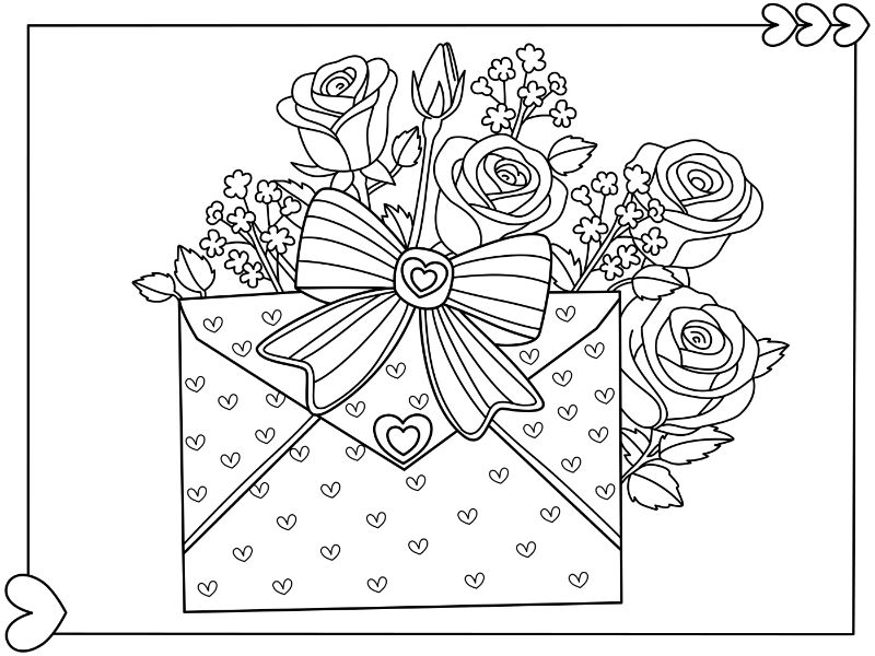 HeartCards Coloring Page