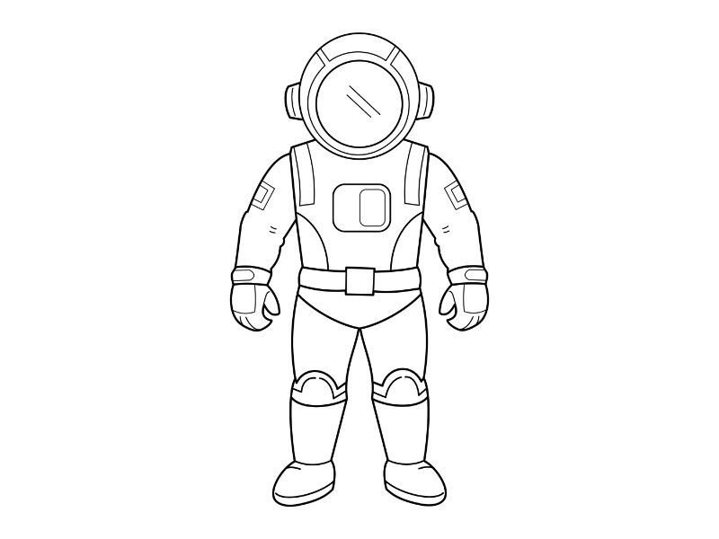 Space Suit Coloring Page