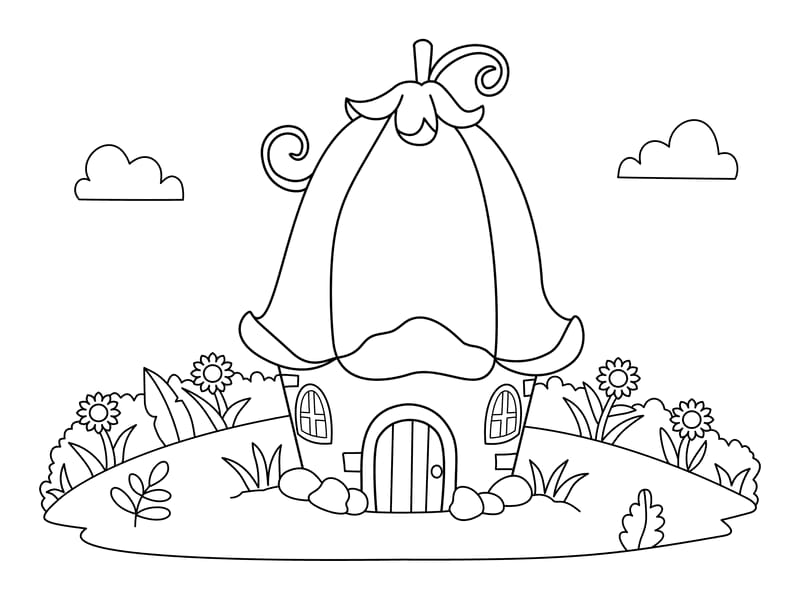 FairyHouse Coloring Page