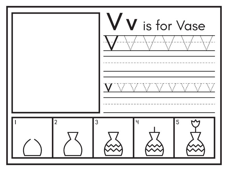 V Coloring Page