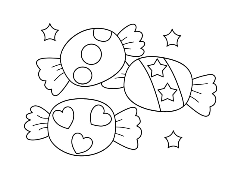 Candy Coloring Page