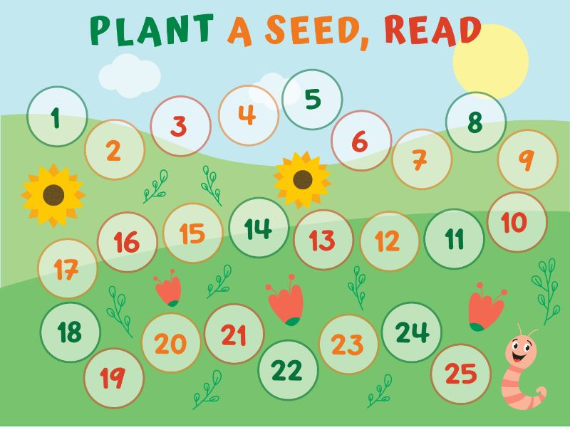 Summer Reading Plant a Seed Coloring Page