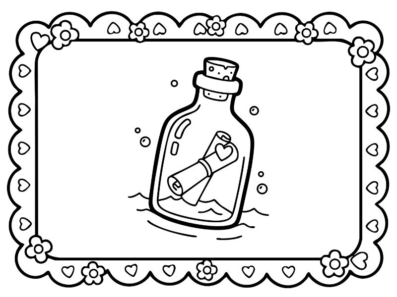 HeartCards Coloring Page