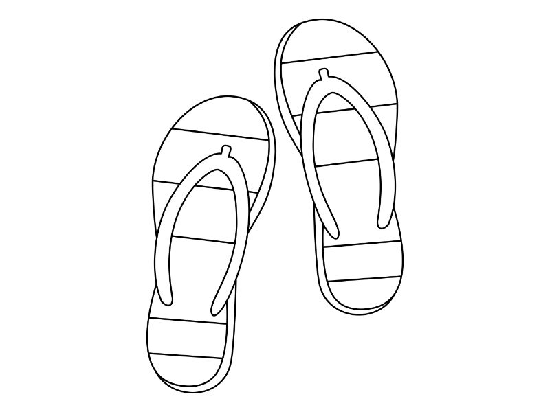 Sandals Coloring Page
