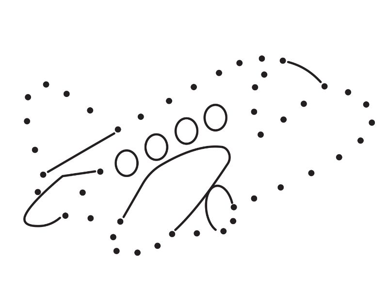 Connect Dots Plane Coloring Page