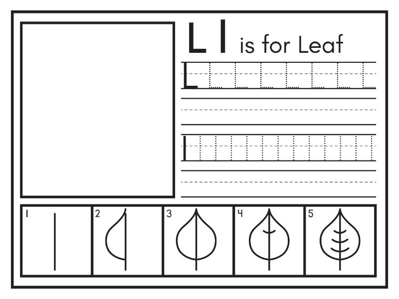 L Coloring Page
