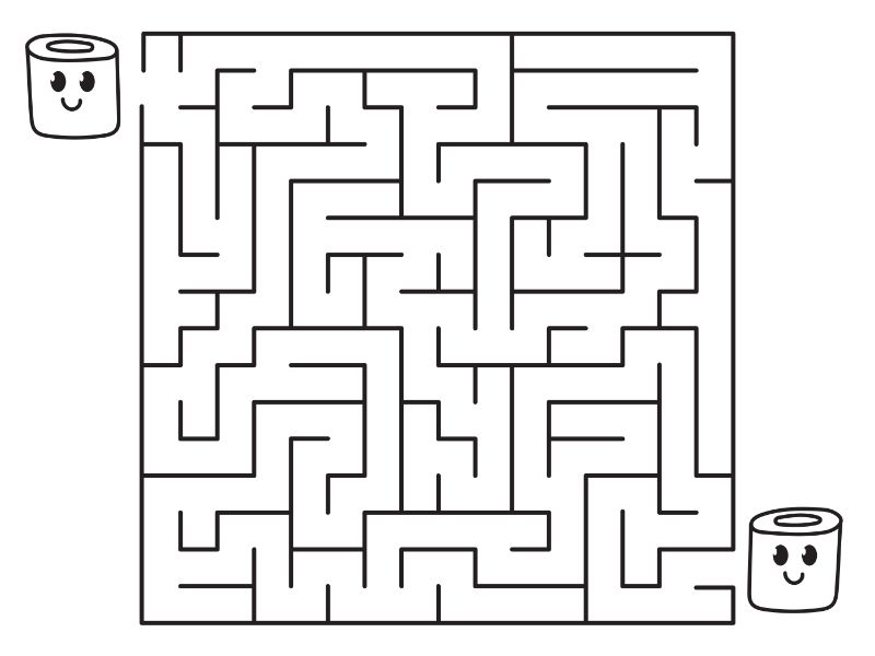 Sushi Maze Coloring Page