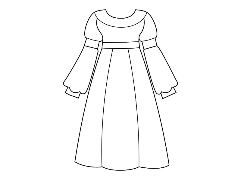 Medieval Dress Coloring Page