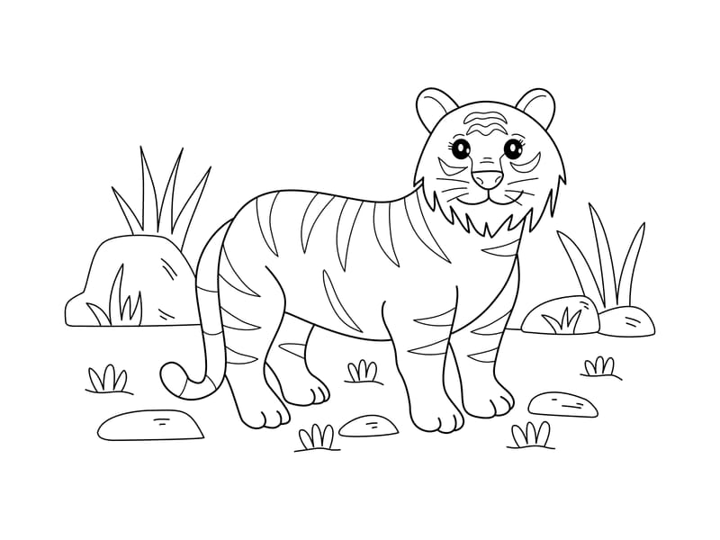 Tiger Coloring Page