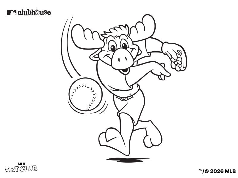 Seattle Mariners The Mariner Moose Coloring Page