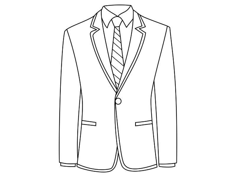 School Uniform Coloring Page