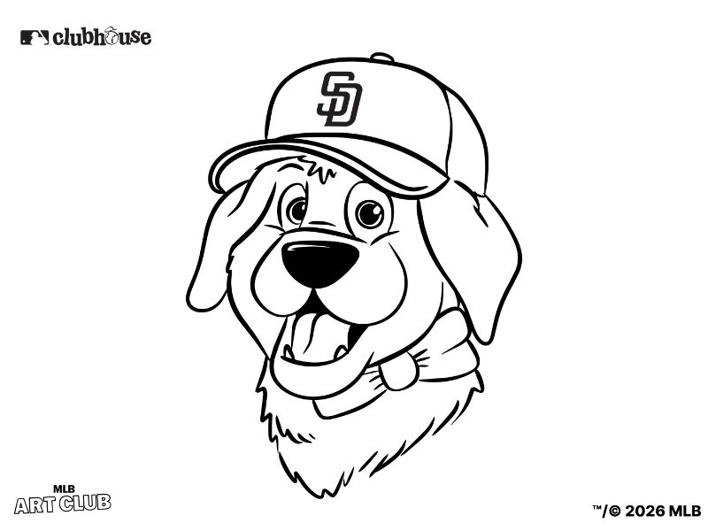 San Diego Padres Rookie Coloring Page