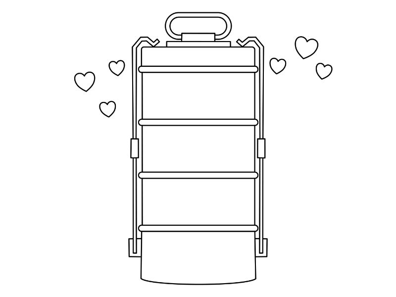 Tiffin Dabba Coloring Page