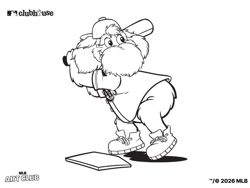 Tampa Bay Rays Raymond Coloring Page