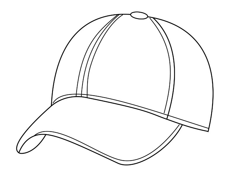 Baseball Cap Coloring Page