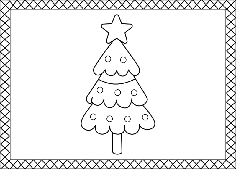 Card Tree Coloring Page