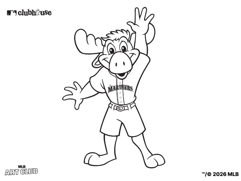 Seattle Mariners The Mariner Moose Coloring Page