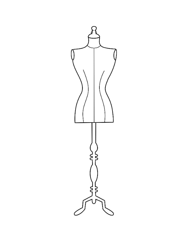 Woman Single Coloring Page