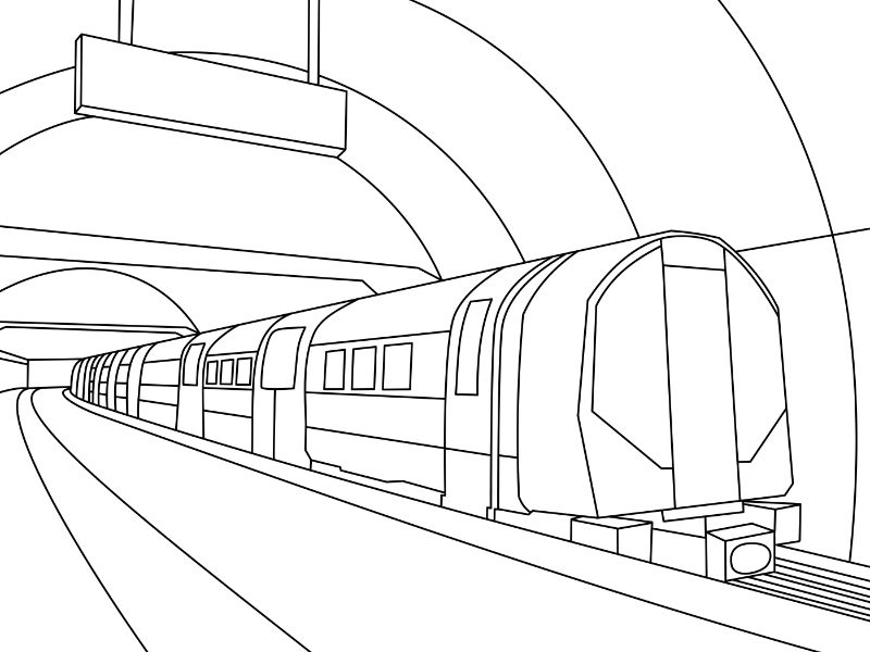 Subway Coloring Page