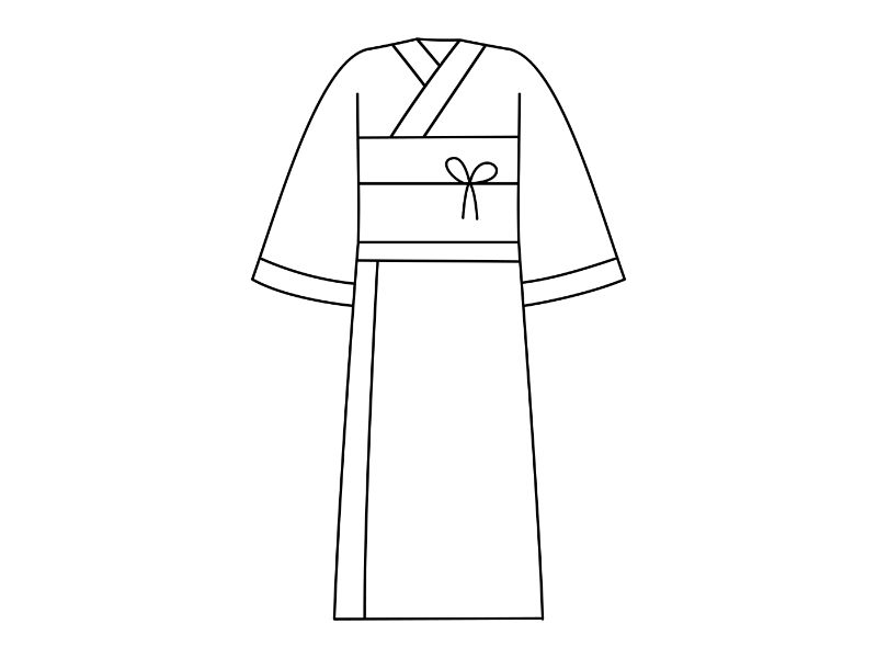 Yukata Women Coloring Page
