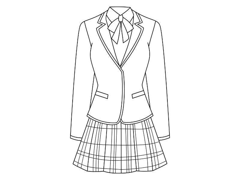 School Uniform Coloring Page