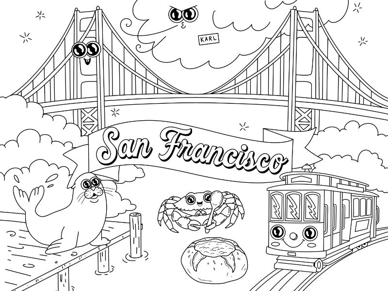 San Francisco Coloring Page