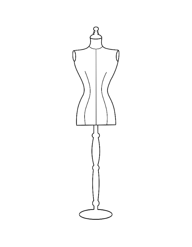 Woman Single Coloring Page