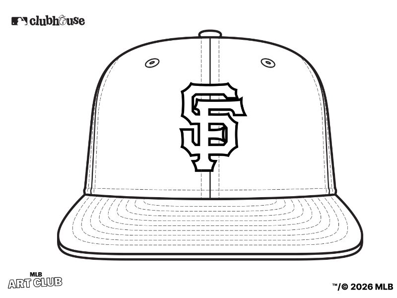 SF Giants Hat Coloring Page