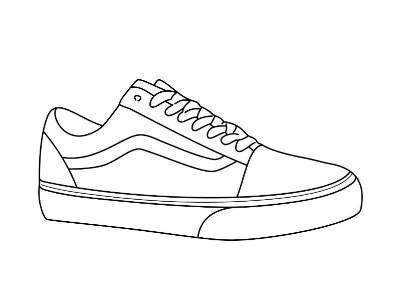 Sneakers Coloring Page