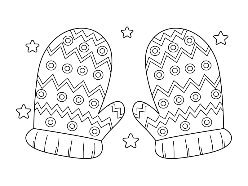 Mittens Coloring Page