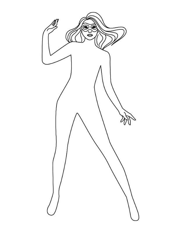 Superhero Coloring Page