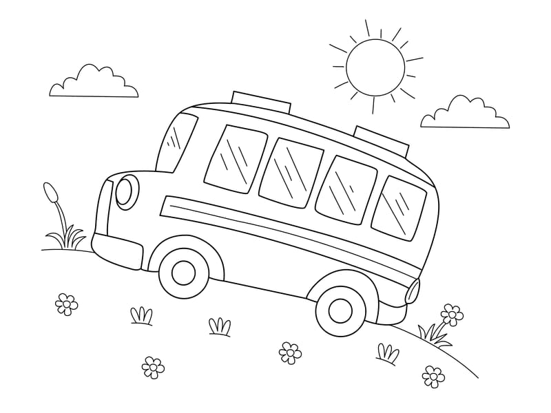 Bus Coloring Page
