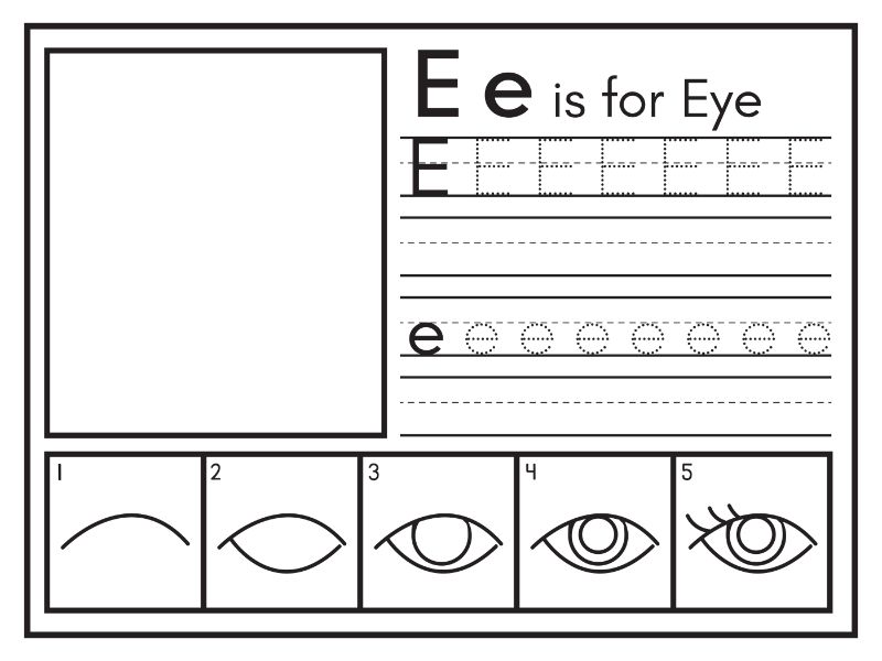 E Coloring Page