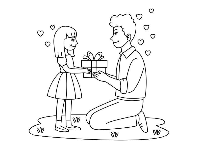 Father's Day Coloring Page
