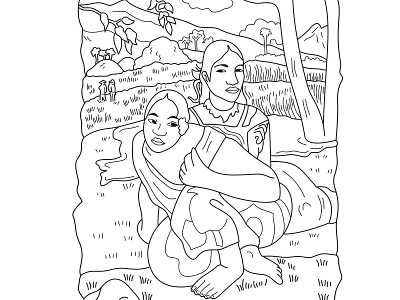 Gauguin - Nafea Faa Ipoipo Coloring Page