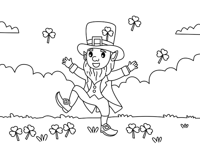 Leprechaun Coloring Page
