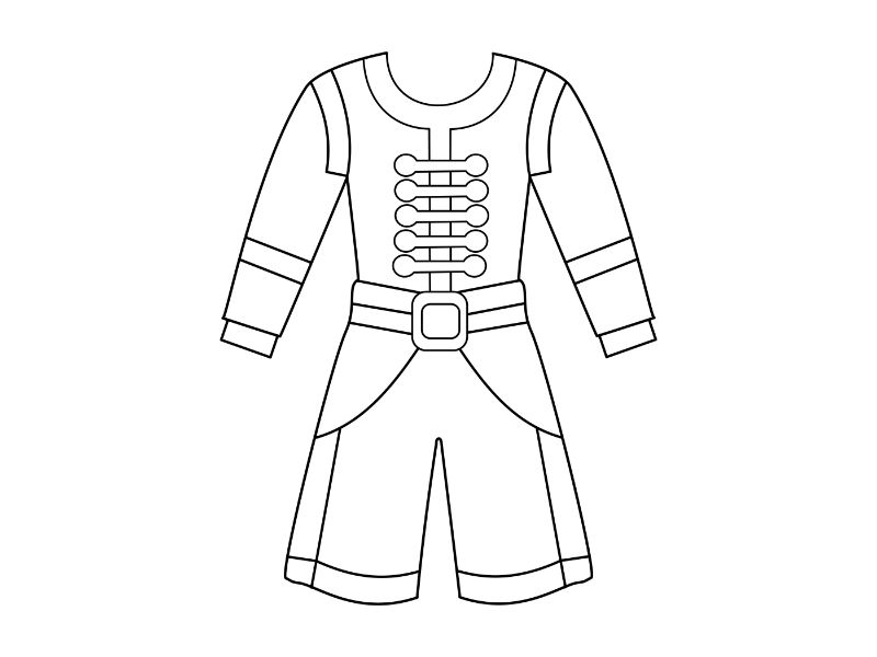 Knight Outfit Coloring Page