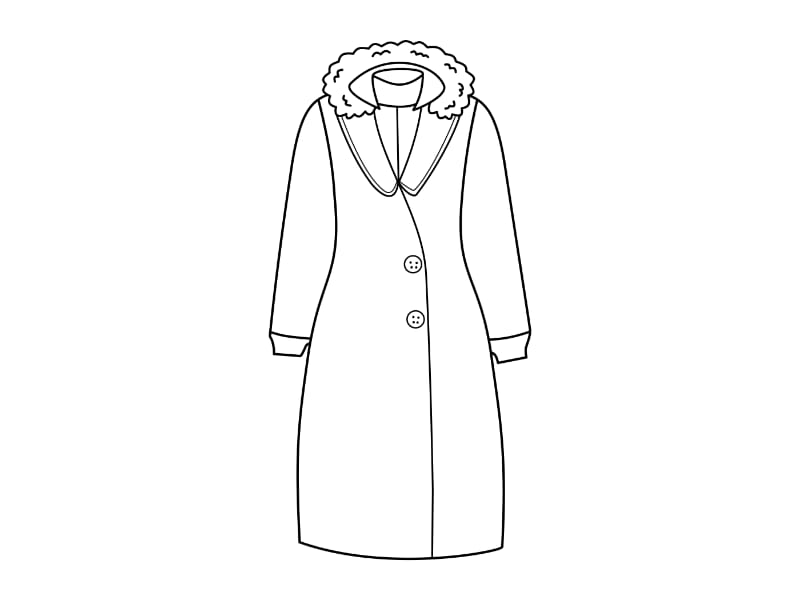 Long Coat Coloring Page