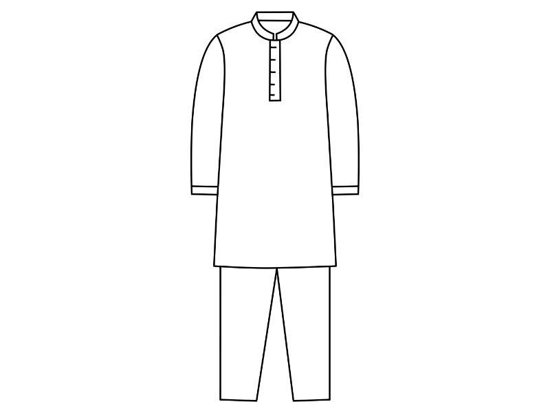 Kurta Pajama Coloring Page