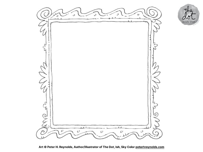 Squiggle Frame Coloring Page