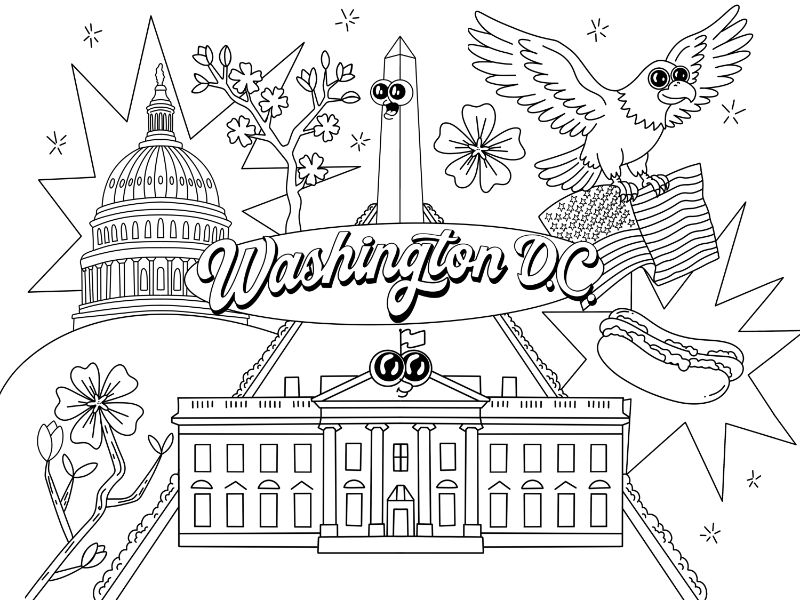 Washington Coloring Page