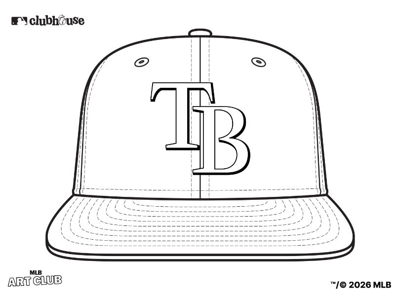 Tampa Bay Rays Hat Coloring Page