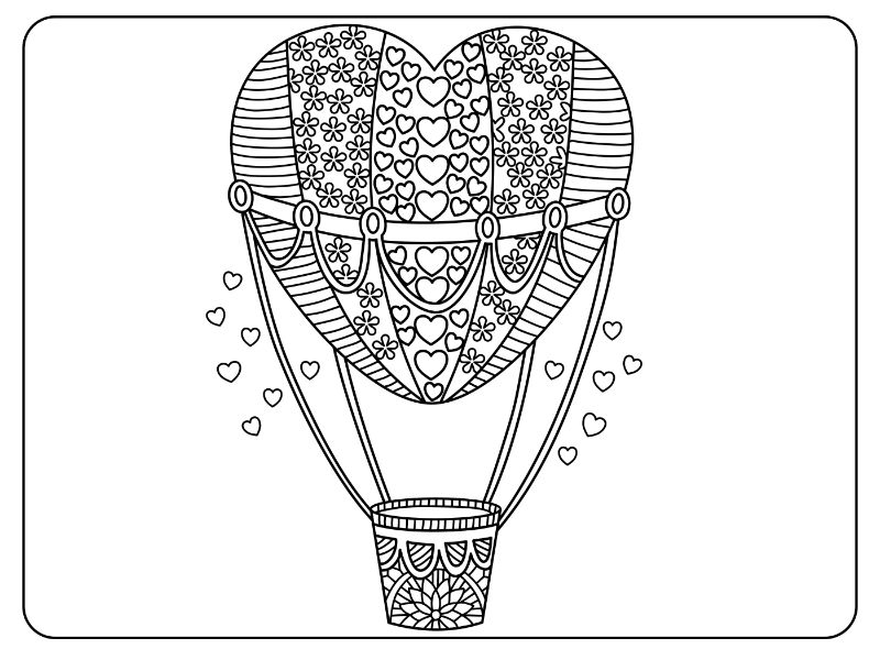 HeartCards Coloring Page