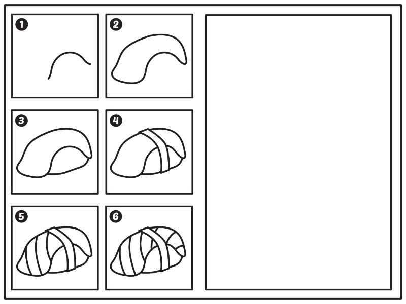 How to draw Salmon Nigiri Coloring Page