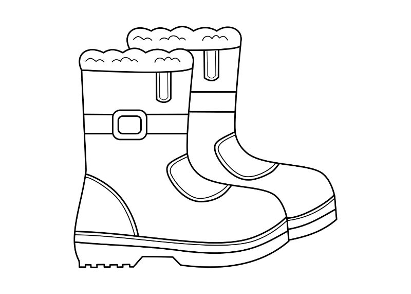 Boots Coloring Page