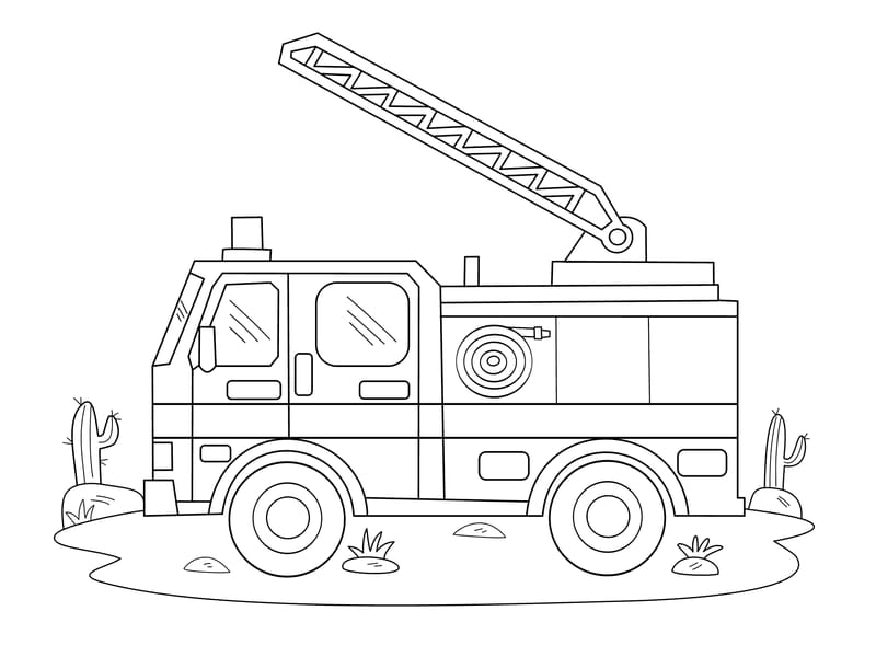 Firetruck Coloring Page