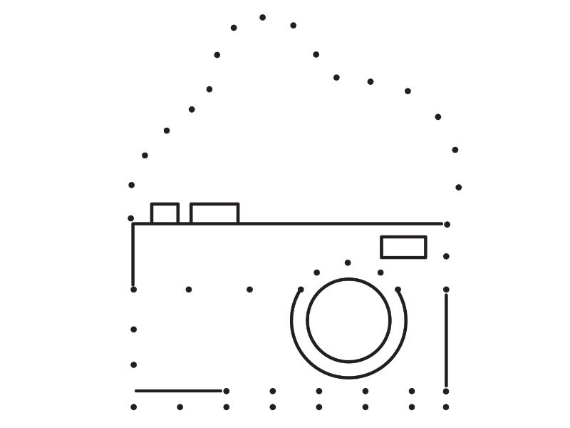 Connect Dots Camera Coloring Page