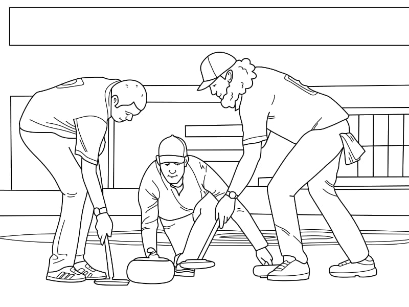 Curling Coloring Page