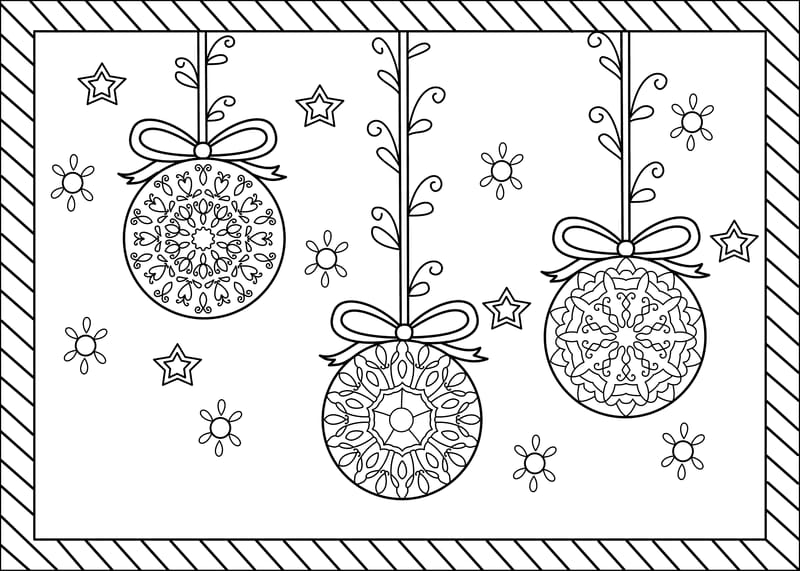 Card Ornament Coloring Page