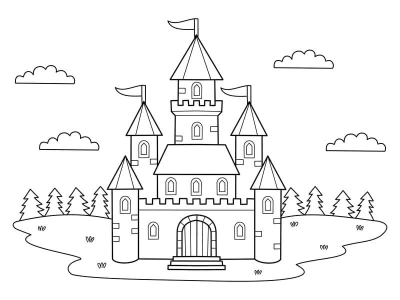 Castle Coloring Page